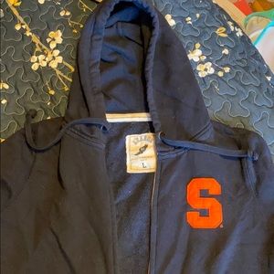 Syracuse University hooded zip up sweatshirt